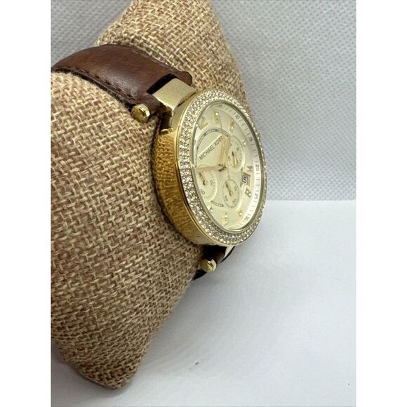 Michael Kors Parker MK2249 Women\'s Brown Leather Strap Analog Dial Watch JNA431 main image 5